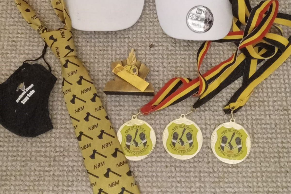 Clothing believed to be associated with the Black Axe crime gang