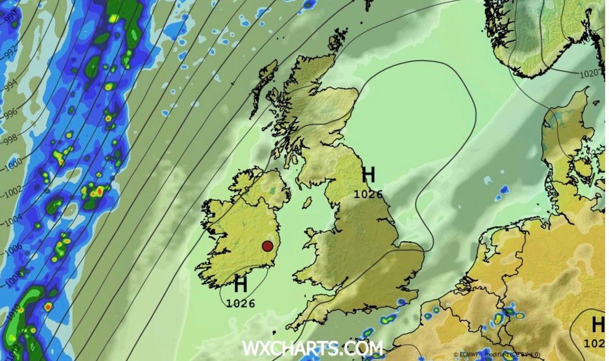 Weather models show that Tuesday is set to be the first fully dry day in Ireland so far this year