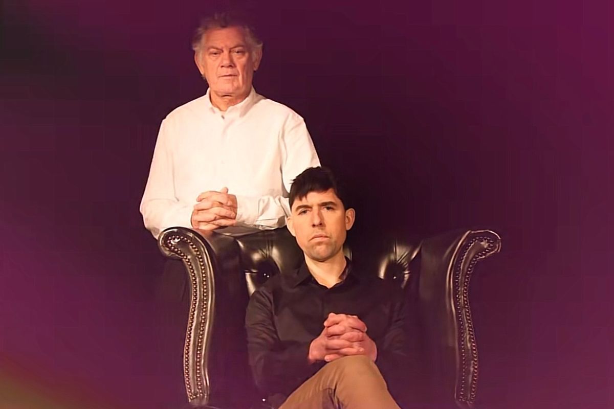 Gerry Hutch with writer/actor Rex Ryan in a social media post promoting The Monk one man show