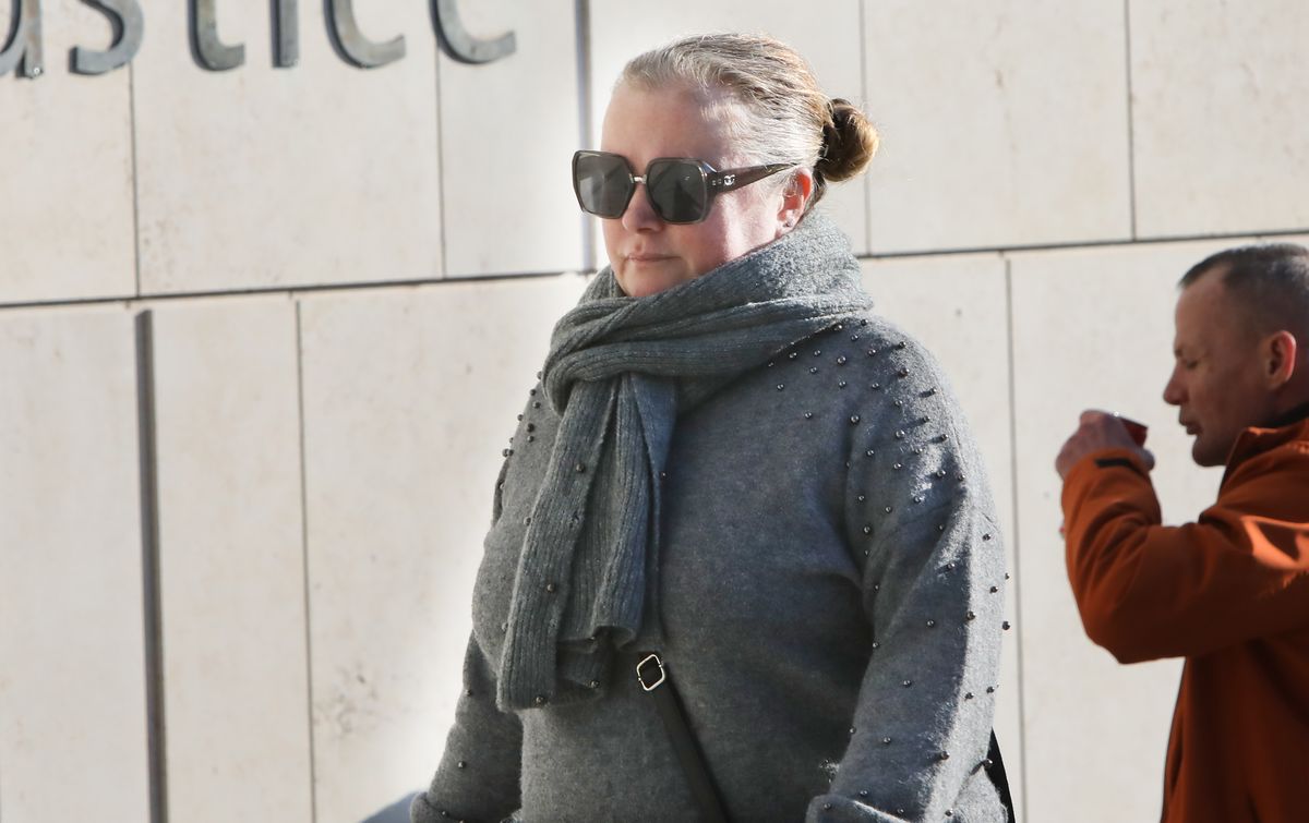 Nikki Hayes, whose real name is Eimear Black O'Keeffe, pictured outside court on Wednesday.
