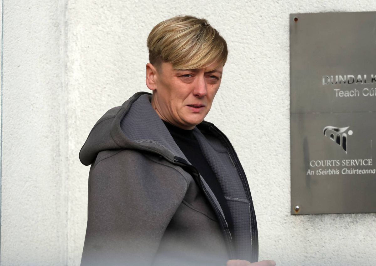 17/10/24 - Sabrina Carolan (30) with an address at Rowan Heights, Drogheda pictured at Dundalk District Court this morning where she appeared on money laundering charges 