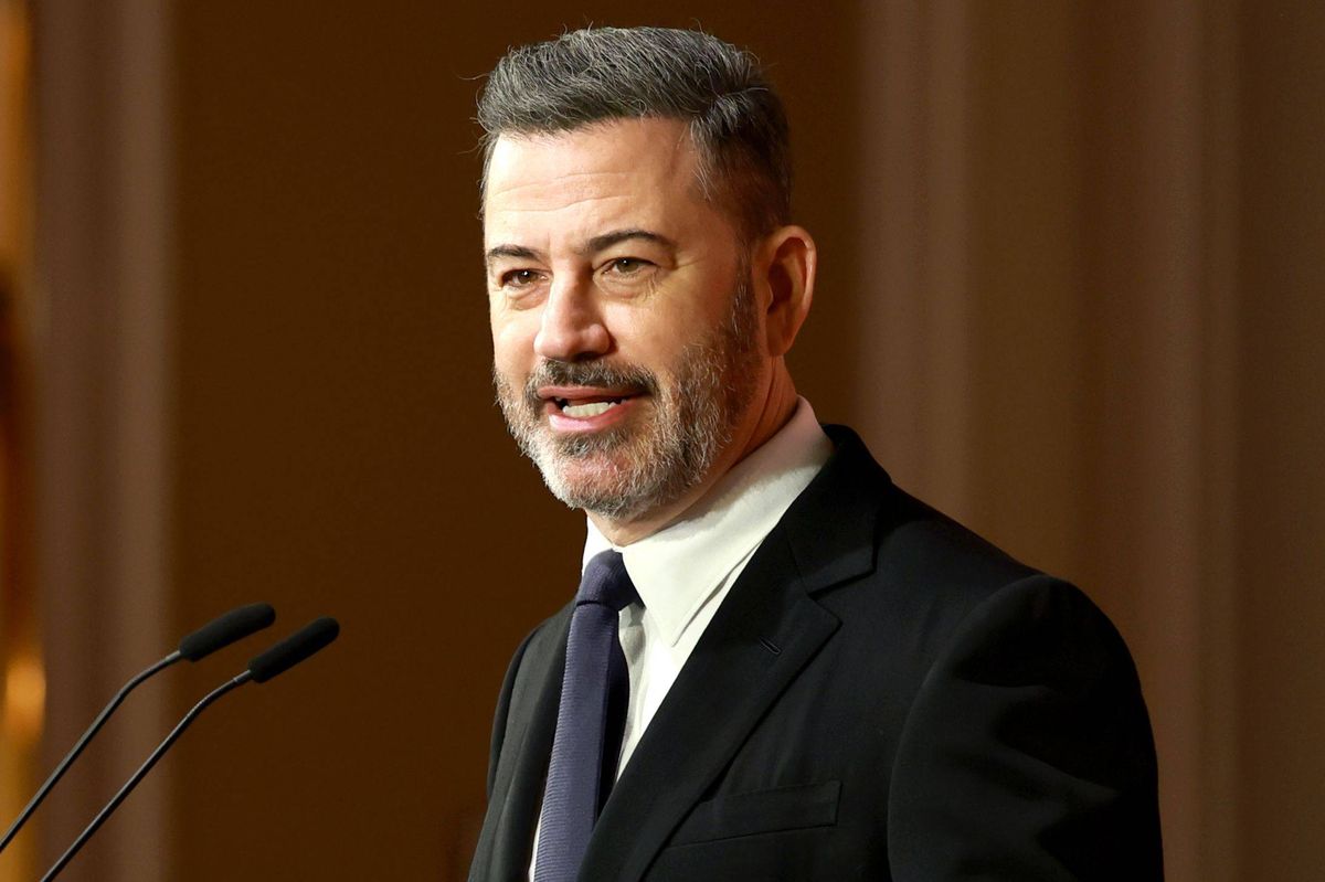 BEVERLY HILLS, CALIFORNIA - DECEMBER 03: Jimmy Kimmel speaks onstage during The Hollywood Reporter Women In Entertainment Presented By Lifetime at The Beverly Hills Hotel on December 03, 2025 in Beverly Hills, California. (Photo by Matt Winkelmeyer/The Hollywood Reporter via Getty Images)