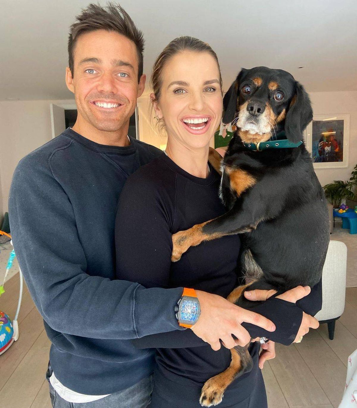 Vogue Williams shares picture with Spencer and dog