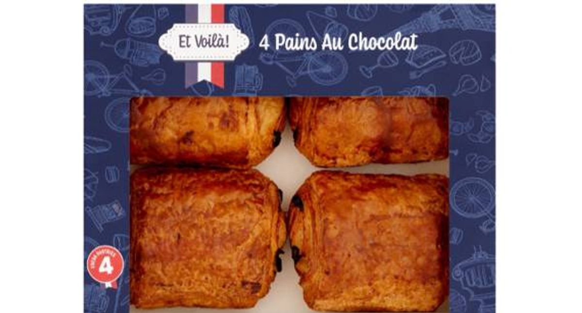 Recall of a batch of Et Voila Pains au Chocolat due to the possible presence of metal pieces