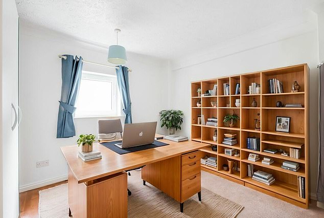 The listing features images containing furniture that was added using artificial intelligence software - none of the furniture in this room is real