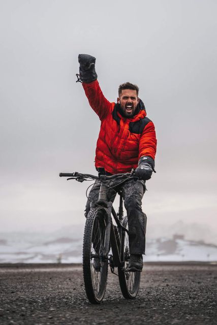 Spencer completed a record-breaking 140.6-mile triathlon in Antarctica 