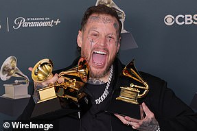 Jelly Roll proudly took home Best Contemporary Country Album