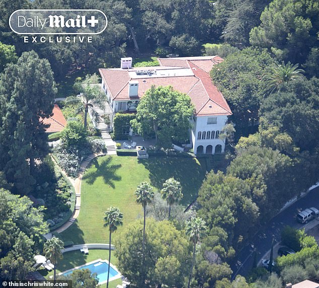 Pictured: New Daily Mail images show Angelina Jolie's sprawling Los Feliz mansion looking immaculate and carefully staged as she prepares to leave Los Angeles