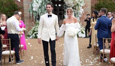Millie Mackintosh and Hugo Taylor on their wedding day