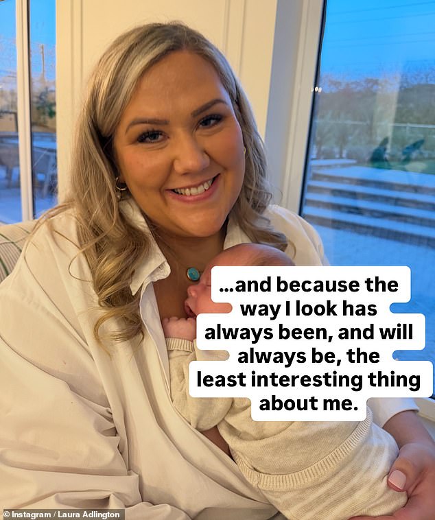 Laura first shared she was pregnant in an Instagram post in April after 'quietly deciding to give IVF a try' over a year ago