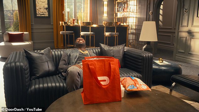 After his show of mockery, 50 Cent lay back on the couch with a bellyful of laughs