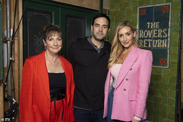 Eva made a comeback to Weatherfield alongside her new family the Driscolls, including partner Ben and his mother Maggie (pictured)