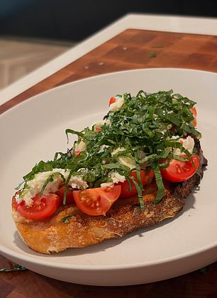 His latest cooking creations were also shared, including two crusty loaves of bread, which were later sliced and topped with tomato, feta and basil