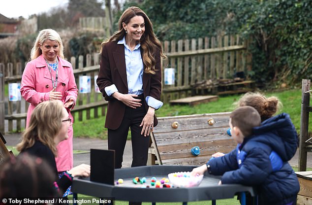 The royal also met with parents who have benefitted from the organisation's support, and paid a visit to the school's art studio