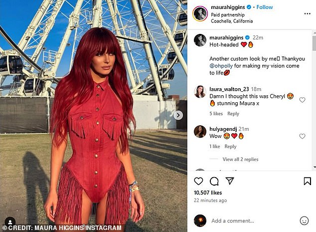 Reality TV star Maura Higgins was granted free VIP access to Coachella - a major music festival in California, known for its astronomical ticket prices