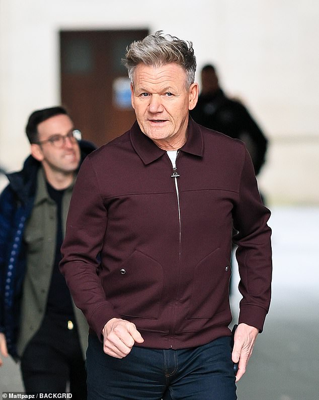 As his Netflix series finally hit screens, Gordon was seen making his way to BBC Studios on Wednesday