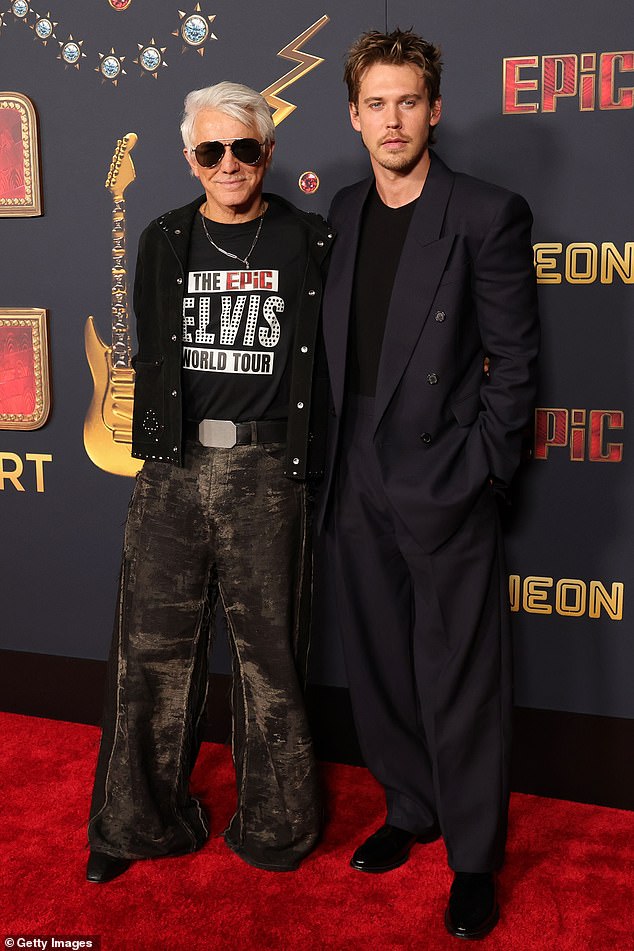 Director Baz appeared in great spirits as he hit the red carpet with Austin Butler ahead of the premiere
