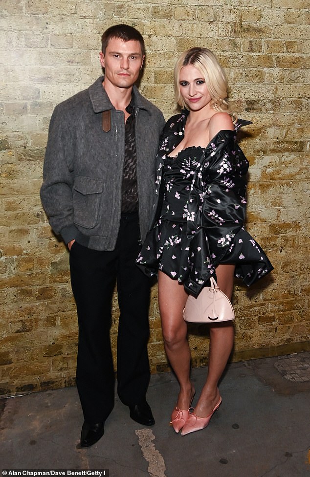 Pixie Lott, 35, and husband Oliver Cheshire, 37, took time off from parenting duties as they stepped out for London Fashion Week on Friday
