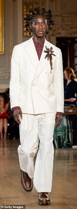 Models walked the runway in a number of Labrum's looks which combined West African and western heritage