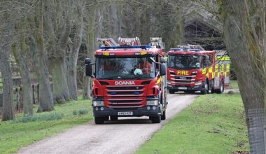 Two fire engines were today spotted entering the Royal Family's Sandringham estate near to where Andrew Mountbatten-Windsor is believed to be holing up after his arrest