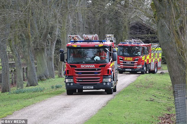 Two fire engines were today spotted entering the Royal Family's Sandringham estate near to where Andrew Mountbatten-Windsor is believed to be holing up after his arrest