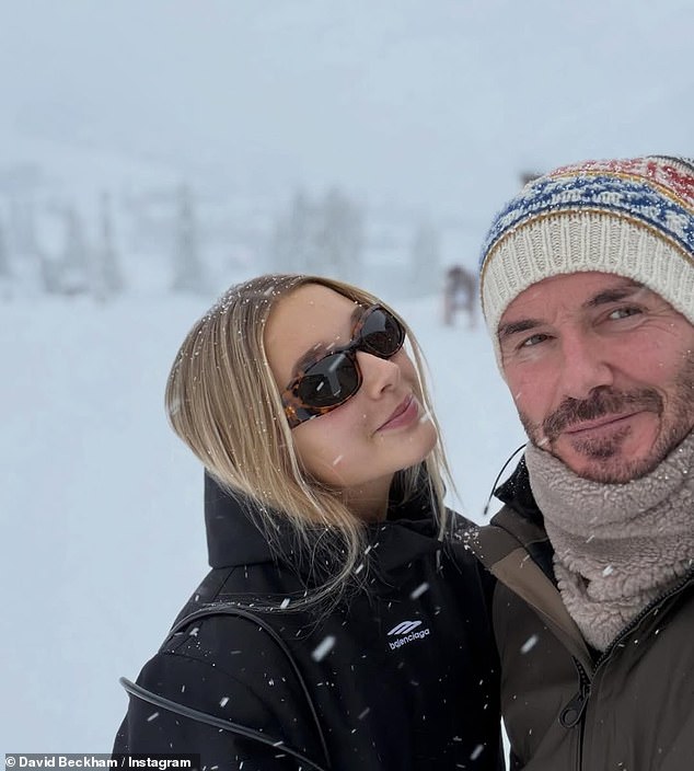 Sir David Beckham enjoyed a wholesome father daughter ski holiday with Harper during half term as he shared a series of sweet photos to Instagram on Monday