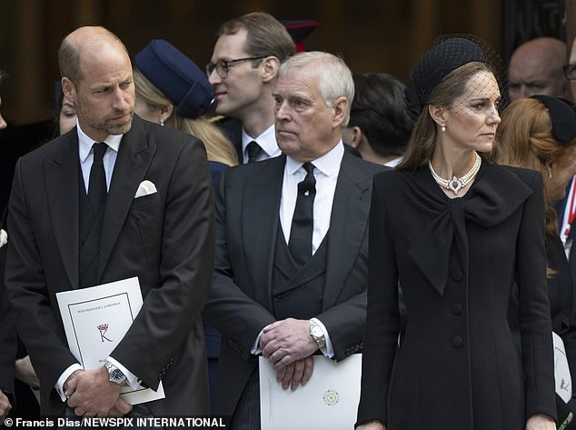 The Prince of Wales is rumoured to have long had frosty relations with Andrew Mountbatten-Windsor and his ex wife Sarah Ferguson , reportedly referring to his uncle as a 'tosser' even before the disgraced Duke's recent arrest amidst the latest tranche of the Epstein files. William, Kate and Andrew at the Duchess of Kent's funeral last year