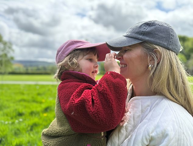 Amy with her son River who has autism