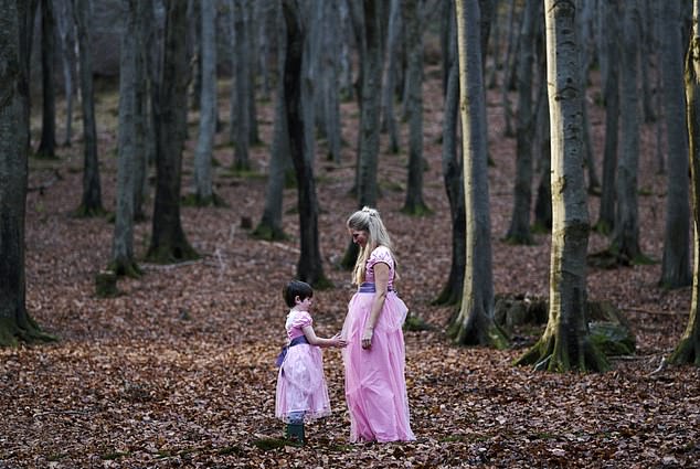 Amy as Emma with Niall Deakin as Samhain in the film