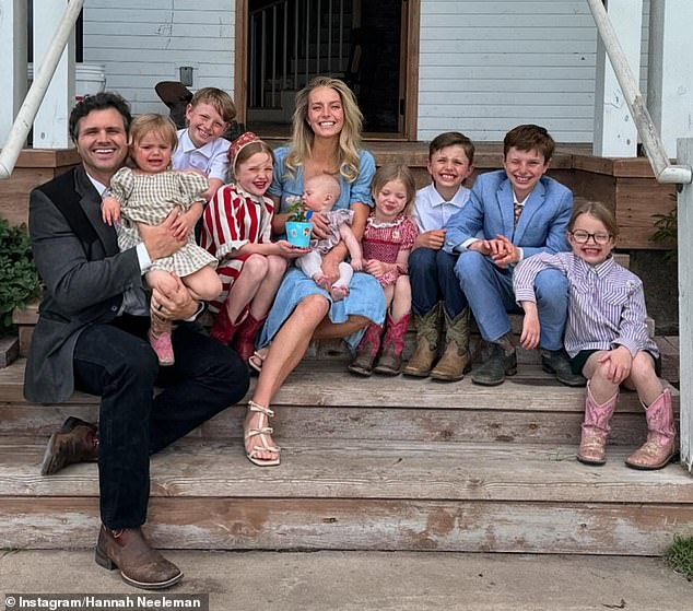 They also share Henry, 13, Charles, 11 and George, 10, and daughters Frances, eight, Lois, six, Martha, four, and Mabel, three