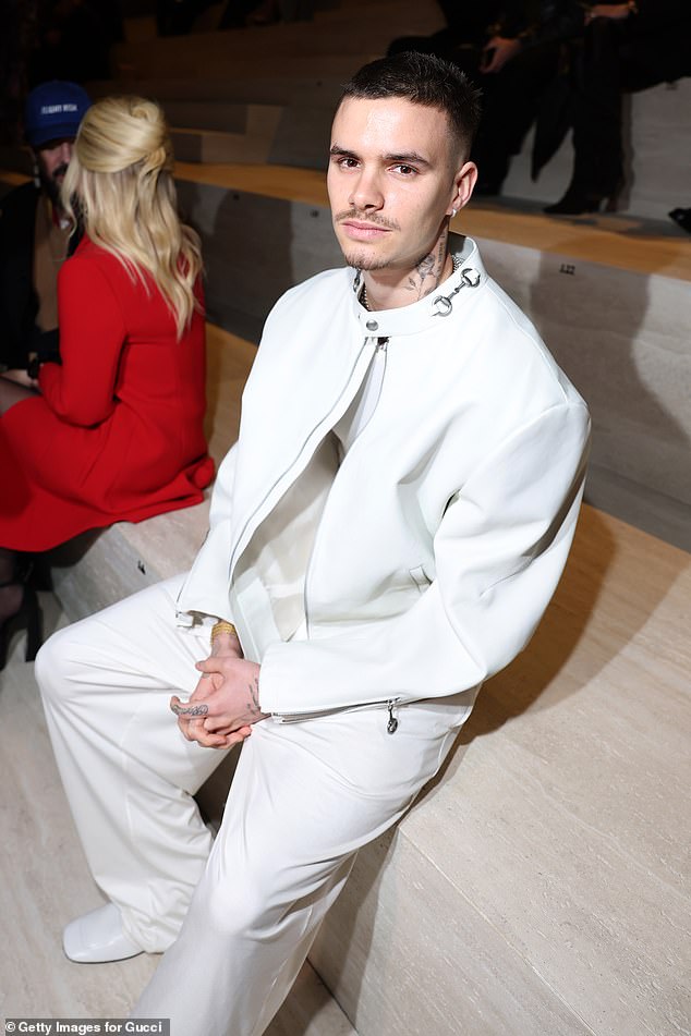 The model and former footballer, 23, was snapped as he made his way to the Womenswear Fall/Winter 2026/2027 show