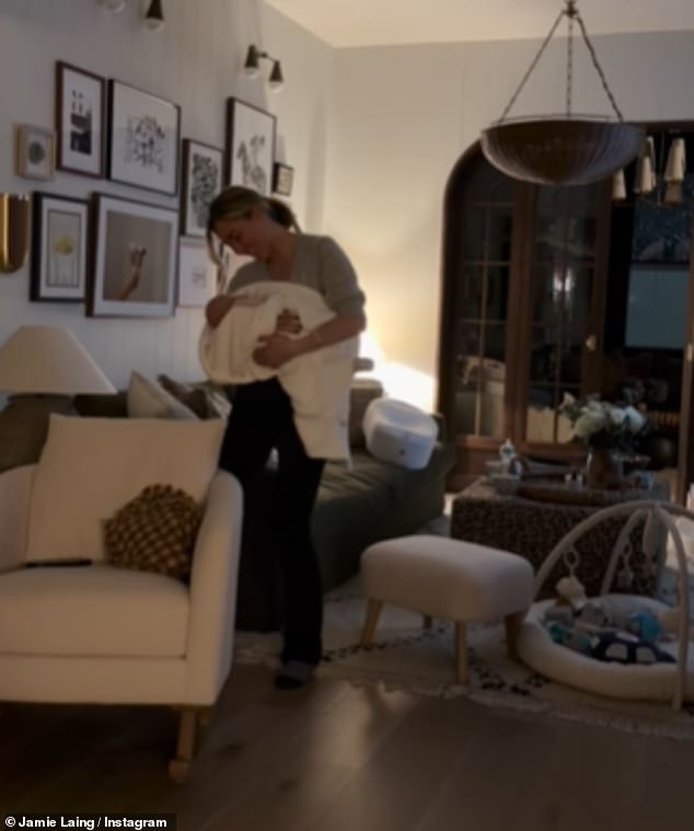 Meanwhile, in other sweet late-night clips, Sophie and Jamie can be seen rocking their son to sleep