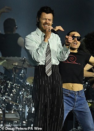 As he strutted his stuff on stage fans, rushed to social media, gushing: 'He is so back!'