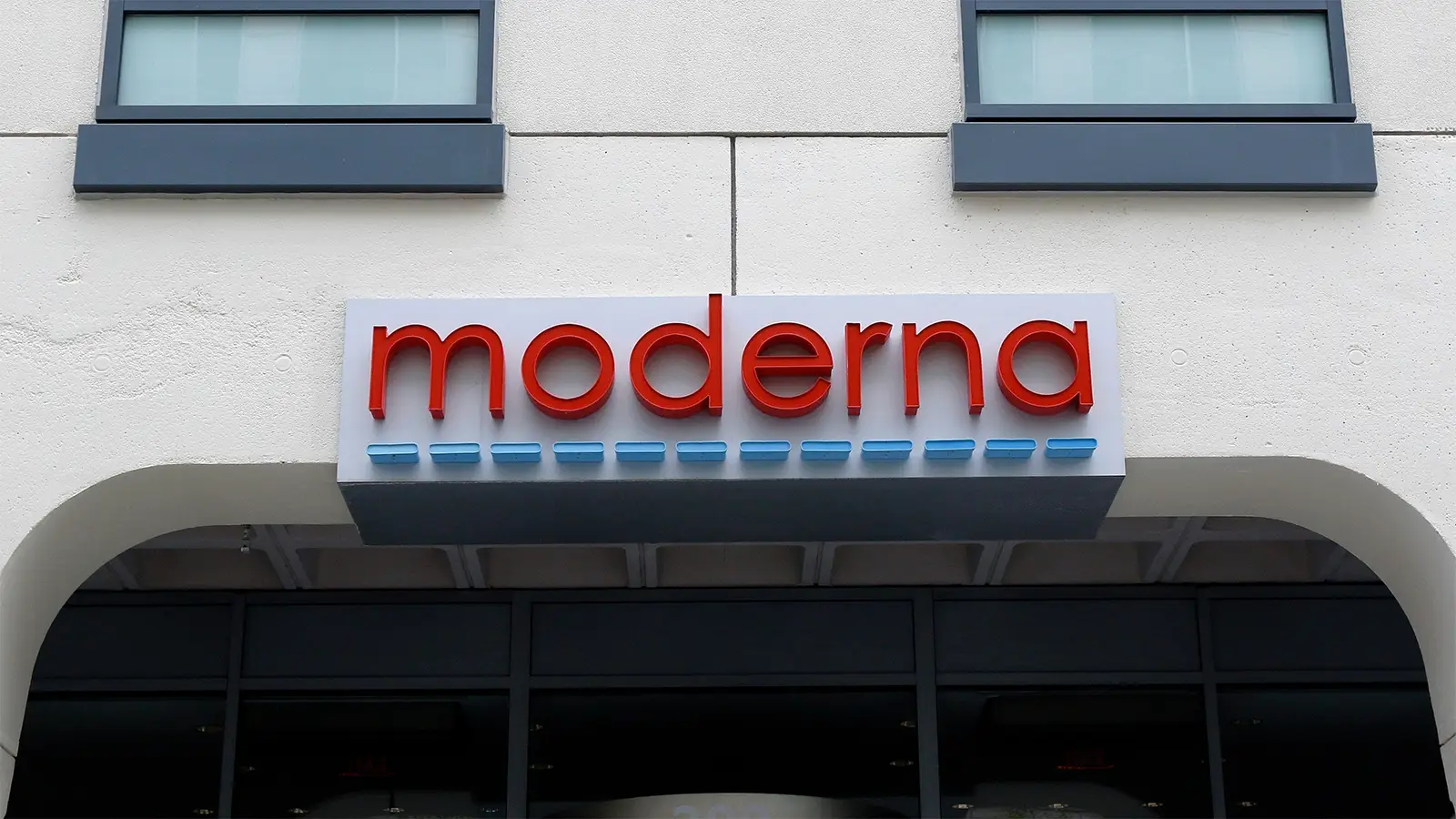 A photo of Moderna headquarters in Cambridge, Massachusetts.