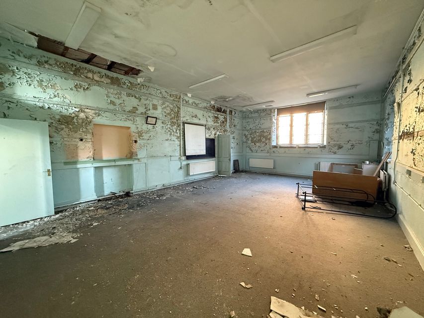An old classroom at Fortview School, Newtownbutler Road, Clones, Co Monaghan