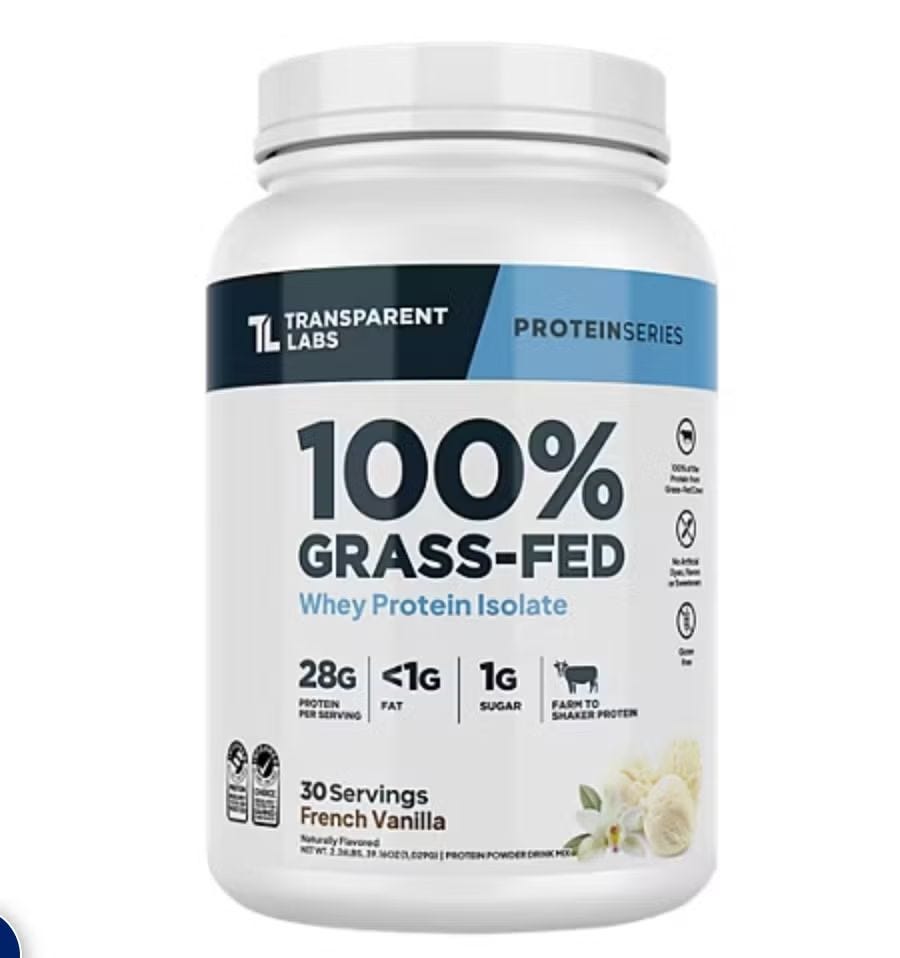 100% Grass-Fed Whey Protein Isolate Powder