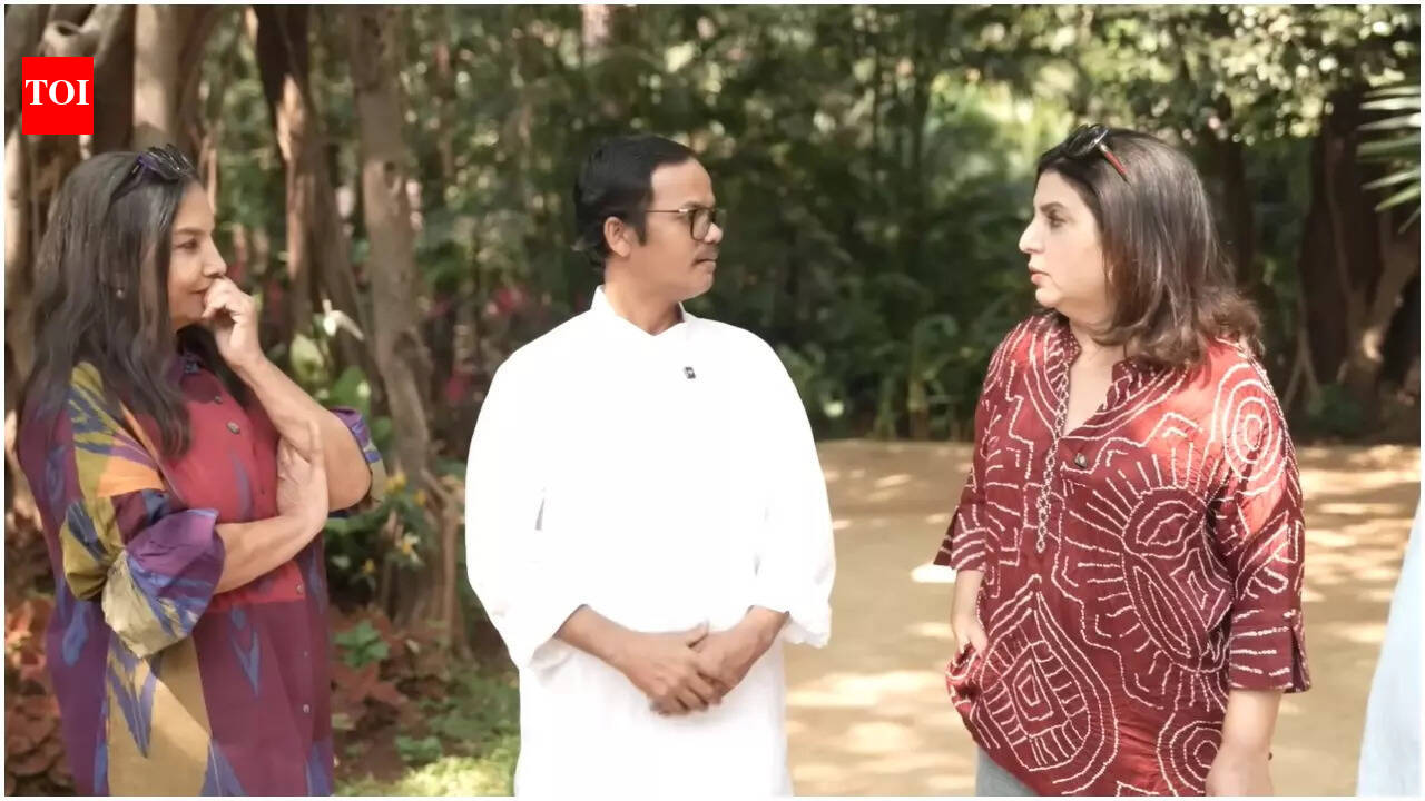 Farah Khan visits Shabana Azmi's house for vlog; netizens call out cook Dilip's 'overacting,' saying, 'He was irritating' | Hindi Movie News