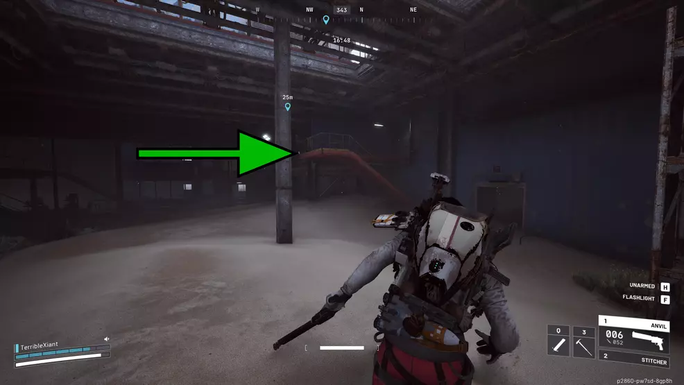 The stairs leading to the foreman's office for the A Lay of the Land quest in ARC Raiders.