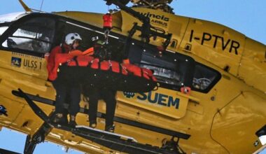 Lindsey Vonn airlifted off mountain after crashing in Olympic women’s downhill