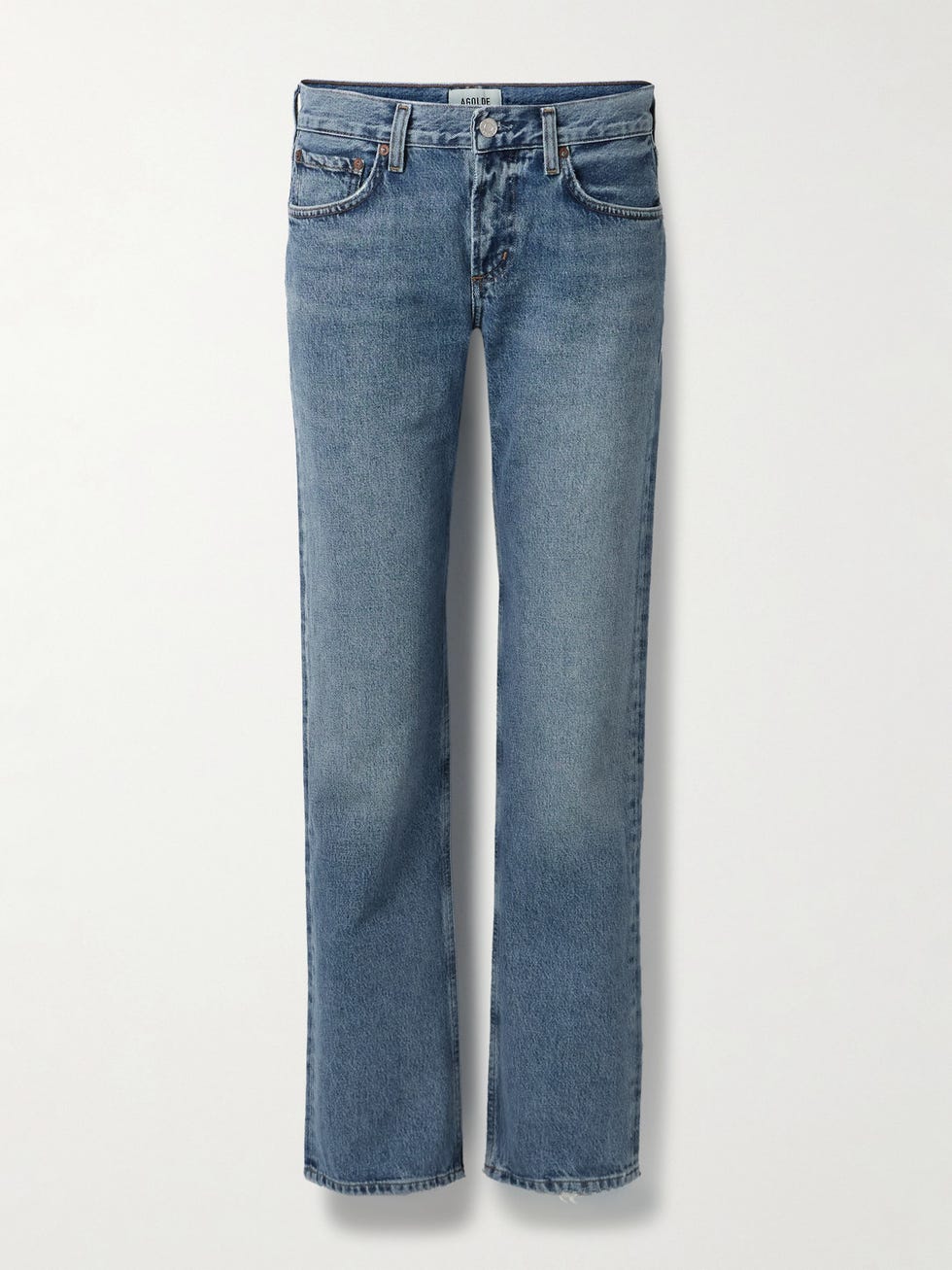 Low-rise Slim-leg Jeans - Light denim