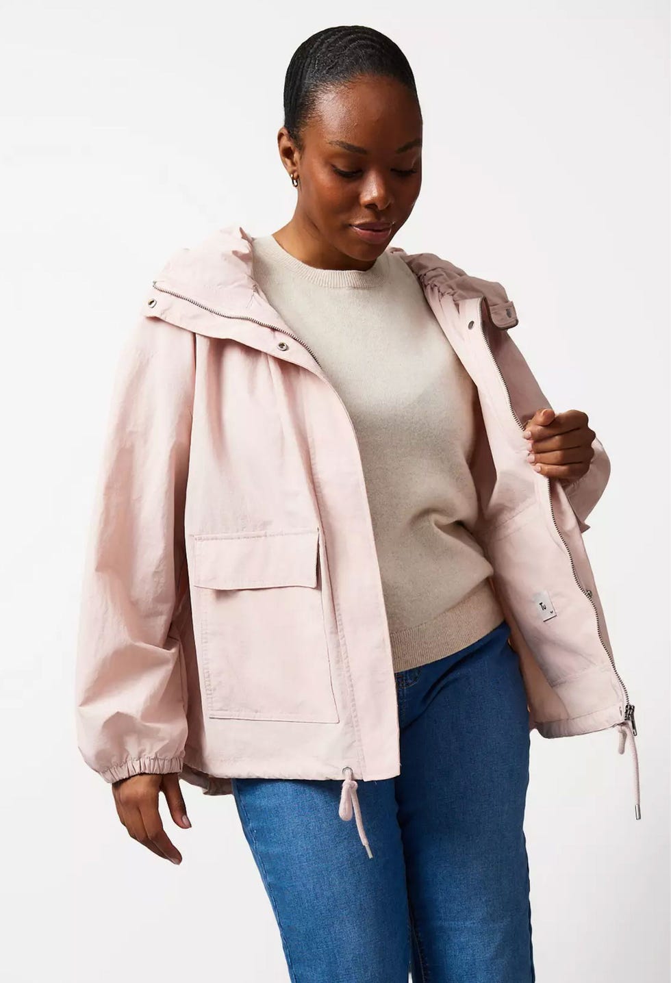 Pink Short Windbreaker