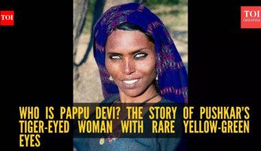 Who is Pappu Devi? The story of Pushkar’s tiger-eyed woman with rare yellow-green eyes |