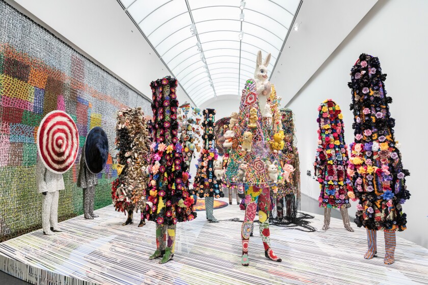 Nick Cave's "Soundsuits" series at the Museum of Contemporary Art in Chicago.