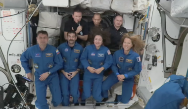 Crew-12 inside the International Space Station