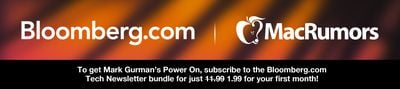 MacRumors x Bloomberg Banner Warm