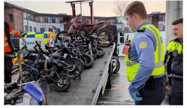 Five men arrested during searches of 13 properties in Ballymun seizing drugs, illegal bikes and weapons