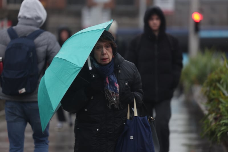 A yellow rain warning is in place or 17 counties in Ireland. Picture: Enda O’Dowd