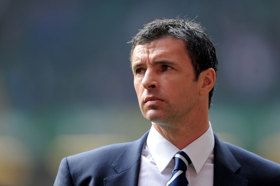 The late Gary Speed, pictured during his time as manager of Wales