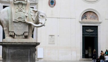 Rome’s Bernini elephant sculpture loses tip of its tusk – again