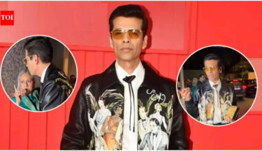 Karan Johar says, 'Mere wajeh se mila photo,' as Jaya Bachchan hides her face seeing paparazzi-watch viral video | Hindi Movie News